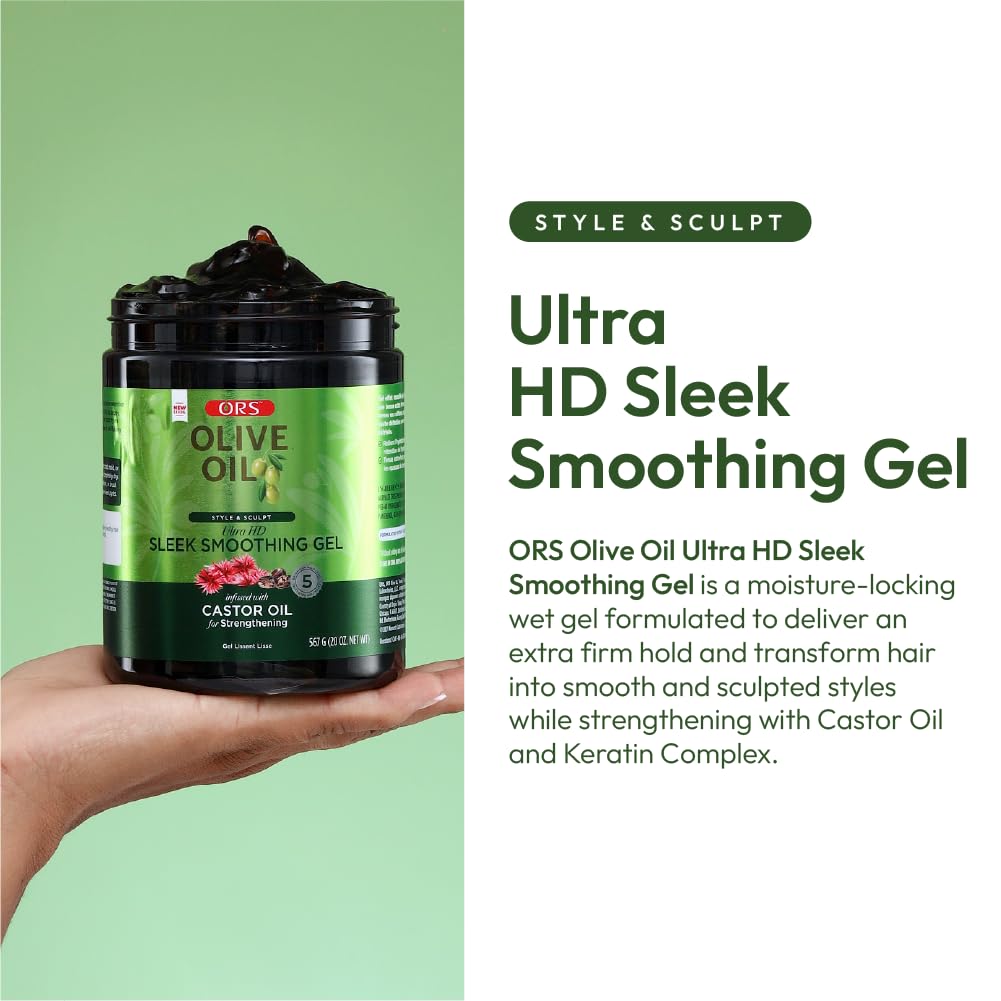 ORS gel texture close-up highlighting smooth glossy hold