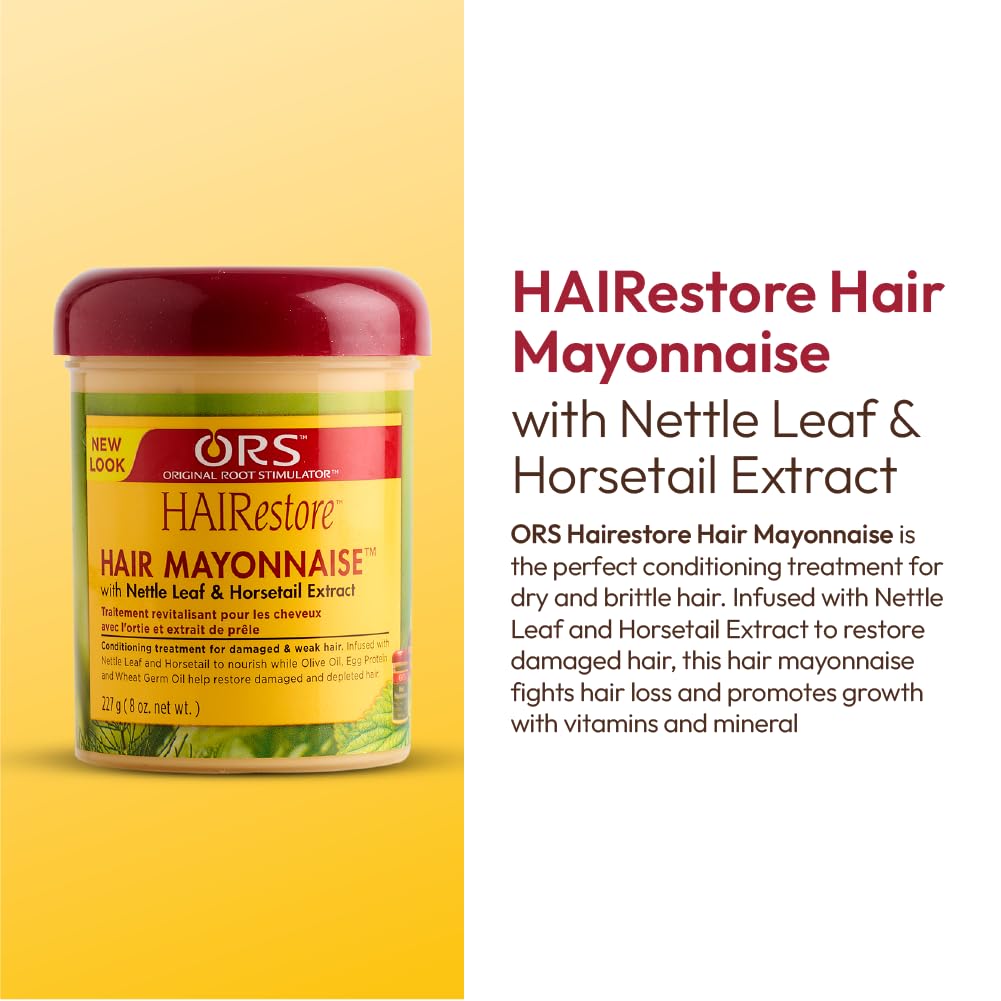 ORS HAIRestore cream texture close-up highlighting rich hydration