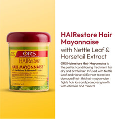 ORS HAIRestore cream texture close-up highlighting rich hydration