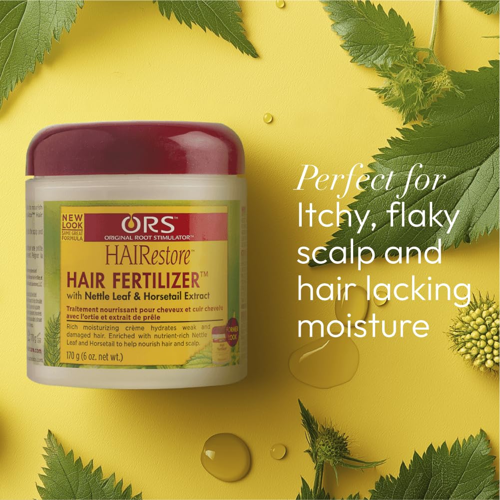 ORS applied to scalp by hand showing targeted treatment to soothe and nourish