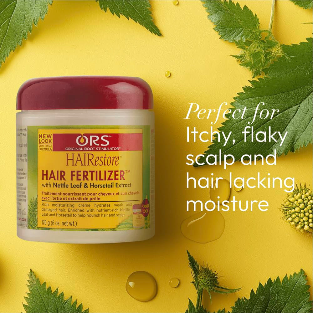 ORS applied to scalp by hand showing targeted treatment to soothe and nourish