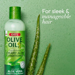 ORS conditioner being applied in shower for easier detangling