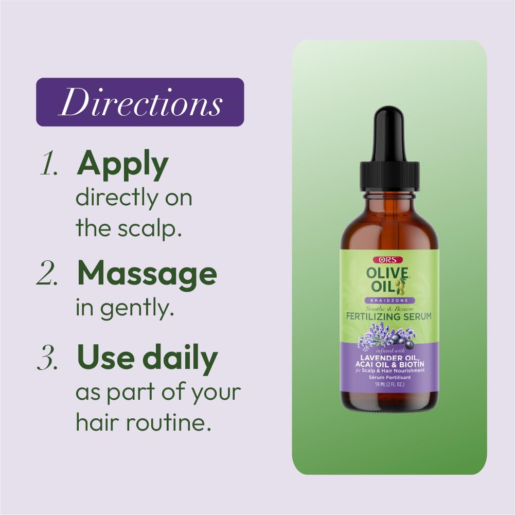 ORS lifestyle image of braid care routine promoting healthier-feeling hair