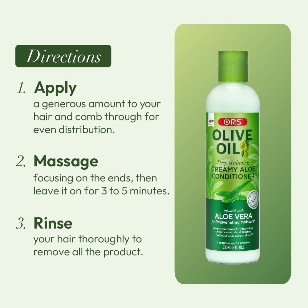 ORS finished hairstyle with radiant shine and improved manageability