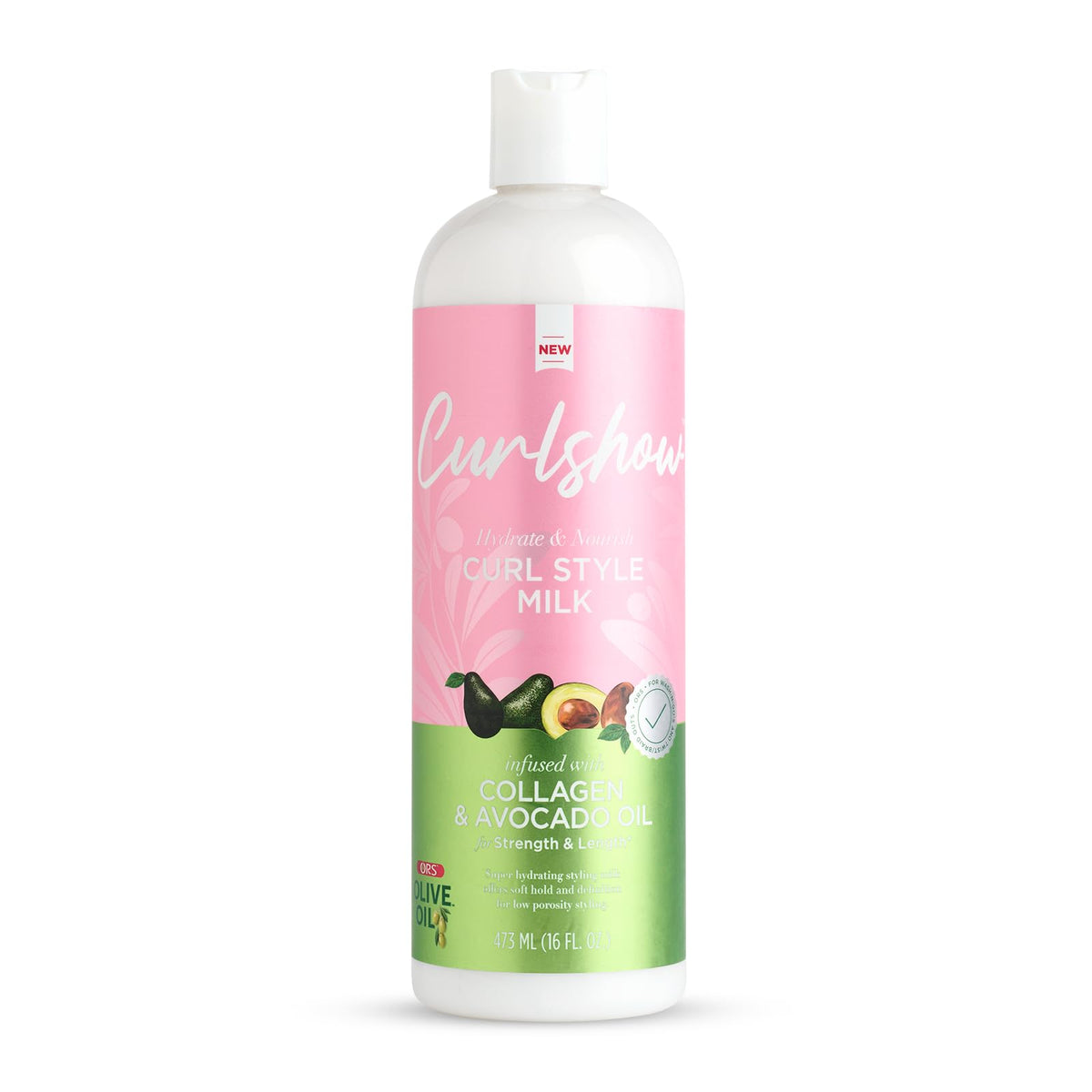 ORS Olive Oil Curlshow front packaging showing product and label benefit