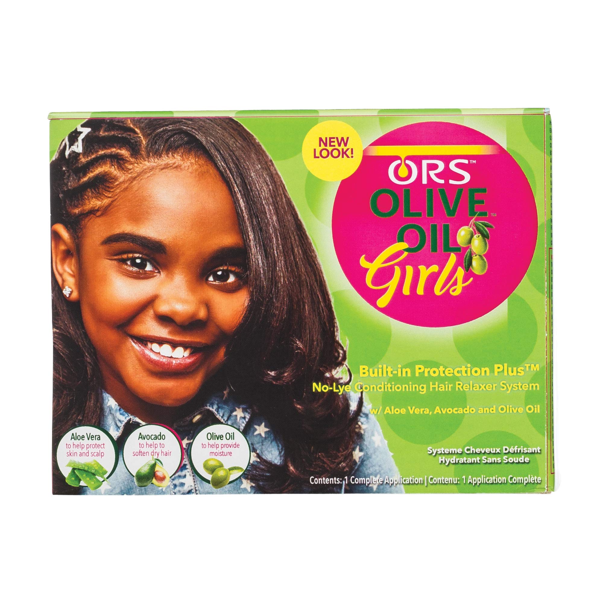 ORS Olive Oil front packaging showing product and moisture-restoring benefit