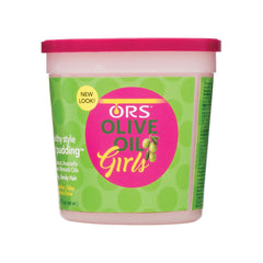 ORS Olive Oil hair pudding front packaging showing moisturizing shine