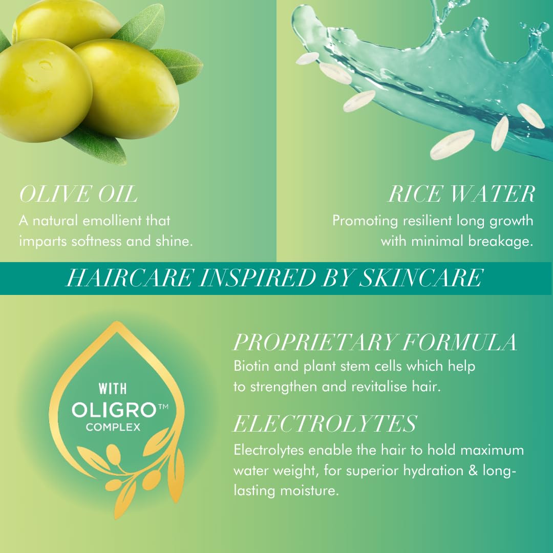 ORS lotion being applied to damp hair to detangle and smooth for styling benefit