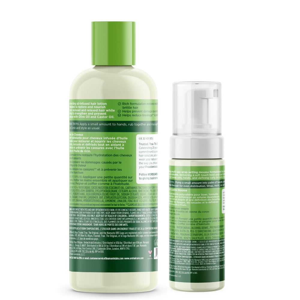 Close-up foam texture of ORS mousse illustrating lightweight hold and smooth finish
