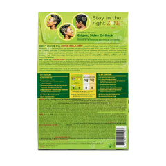 ORS Olive Oil Zone Relaxer being applied to hairline demonstrating precise edge control and protection