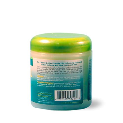 ORS tea tree oil hairdress in hand demonstrating lightweight application benefit