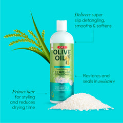 ORS creamy leave-in texture dispensed to show silky slip and detangling