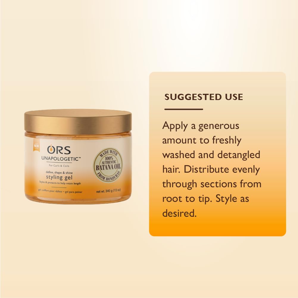 ORS styled curls in lifestyle scene demonstrating shine and definition