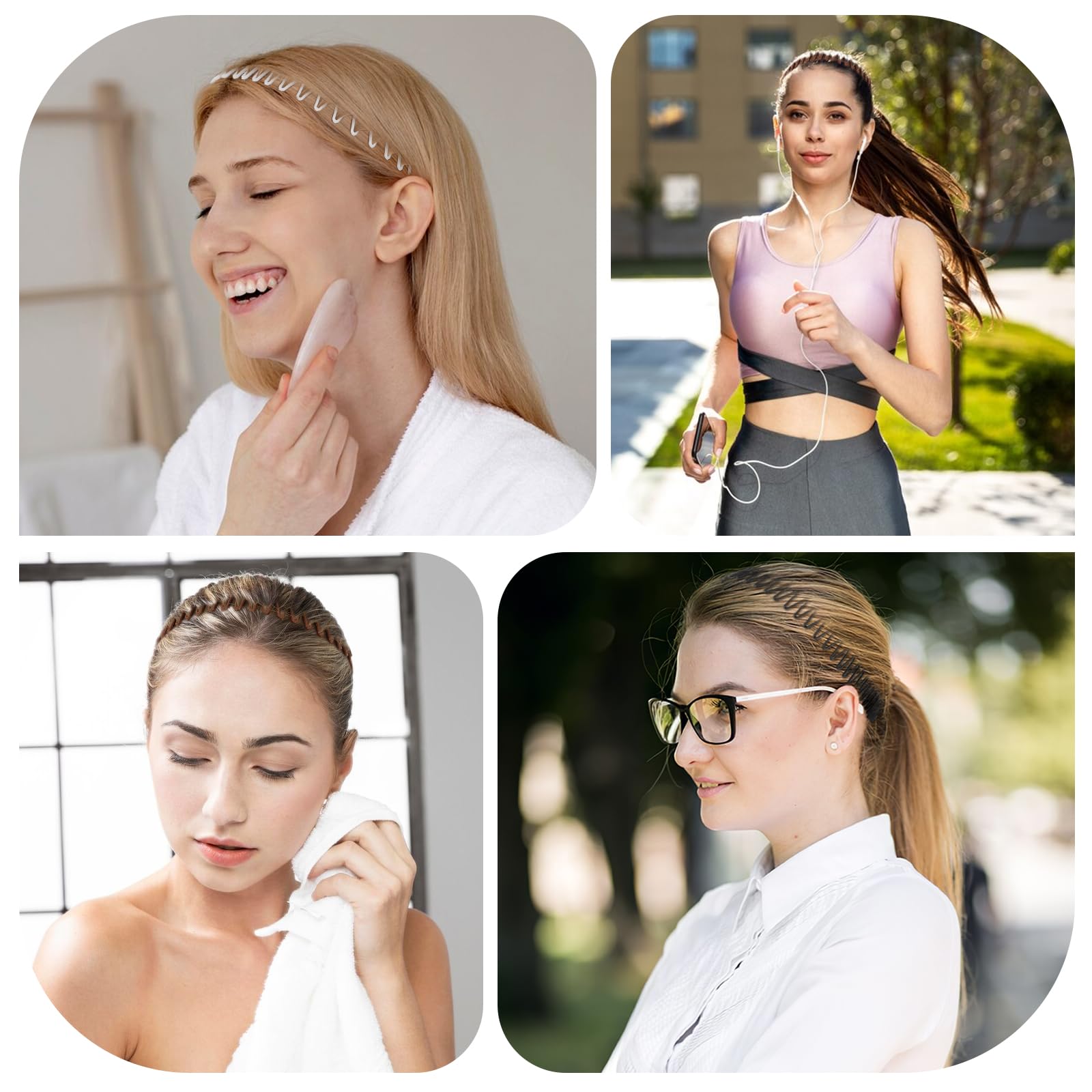 oruola lifestyle sports photo showing headband keeping hair back during exercise