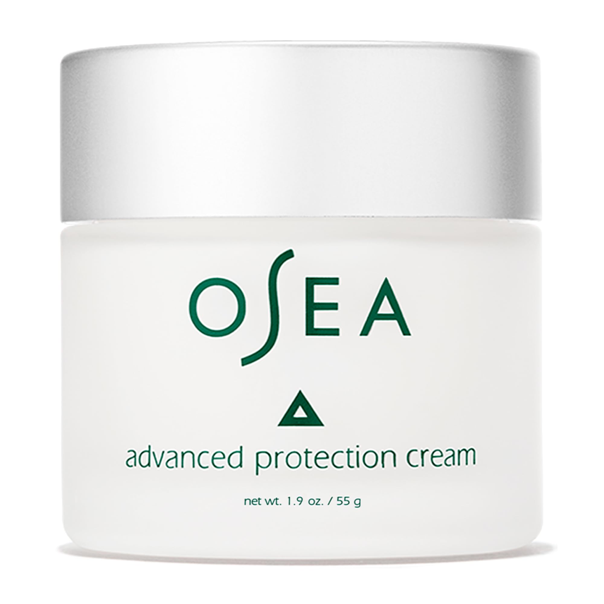 OSEA jar front view showing elegant label and clean design benefits