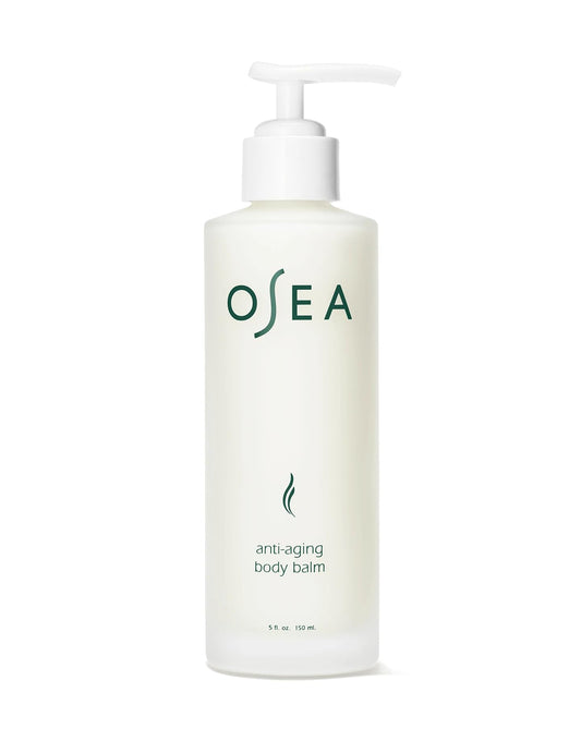 OSEA front packaging showing the 5 oz anti-aging body balm and branding benefit