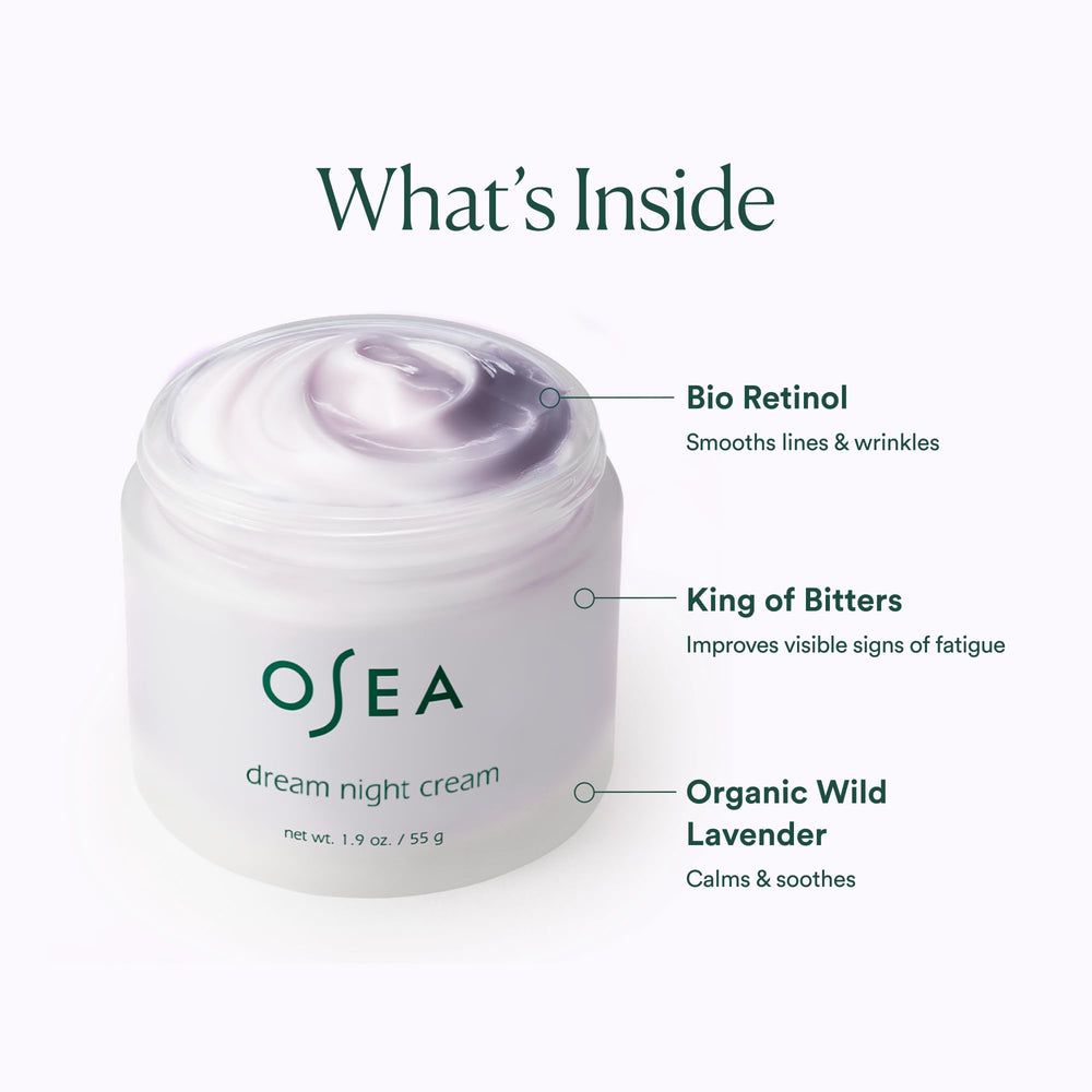 OSEA pump close-up dispensing cream for controlled, hygienic use