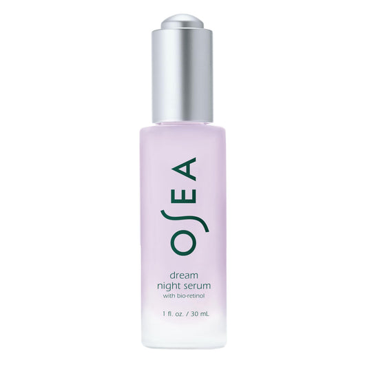 OSEA front bottle shot showing clean glass packaging and brand clarity