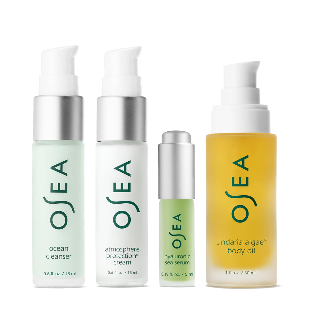 OSEA Ocean Cleanser texture close-up displaying gel consistency and gentle exfoliation benefits