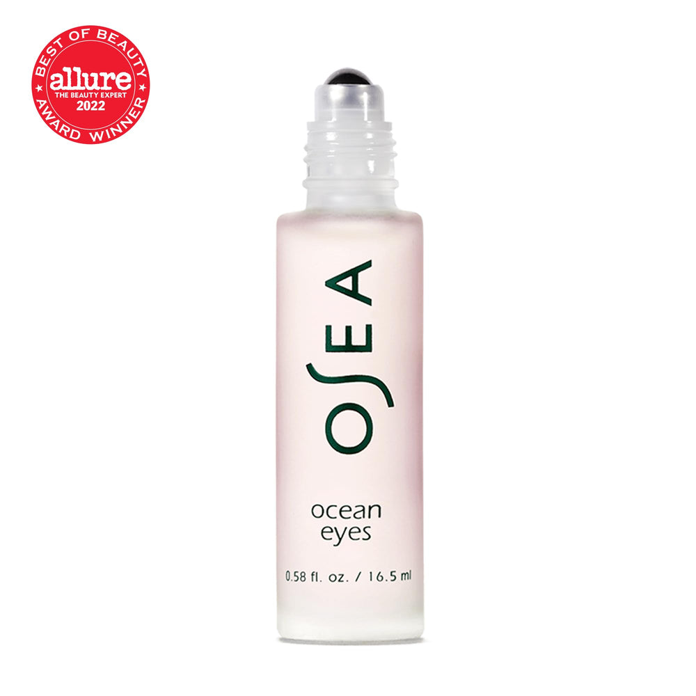 OSEA Ocean Eyes application demo rolling under-eye to depuff and smooth skin