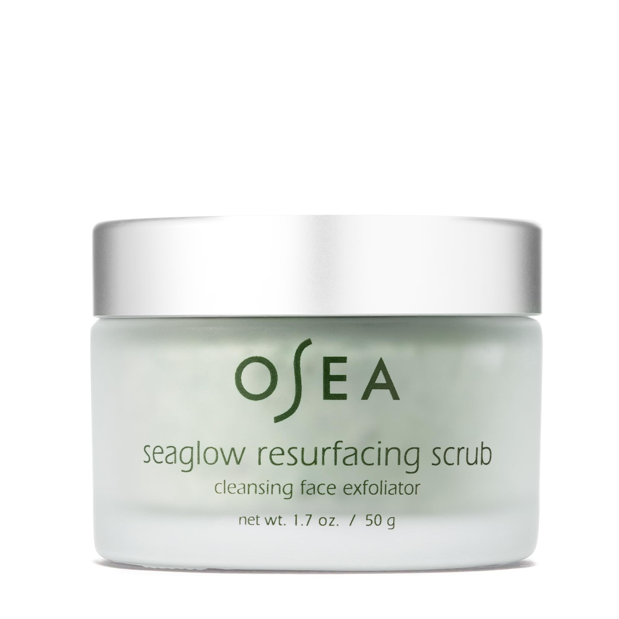 OSEA front packaging showing 1.7 oz jar and clean-beauty design benefits