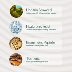OSEA natural ingredients flatlay highlighting seaweed nourishment benefit