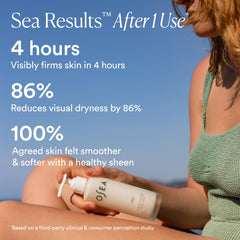 OSEA creamy lotion texture close-up showing lightweight hydration