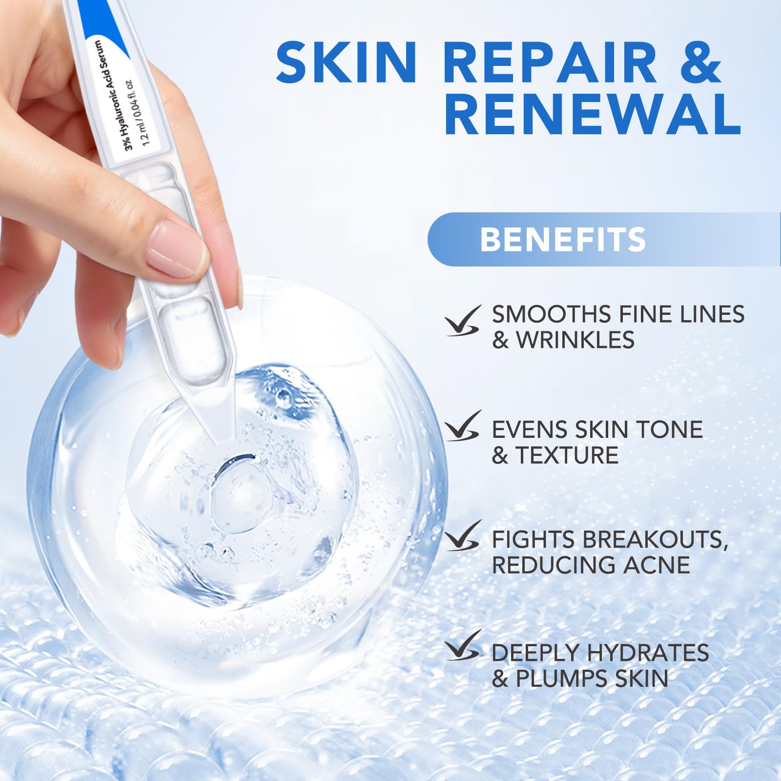 O.SECERT applying serum to face and neck for instant moisture boost