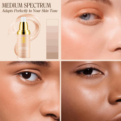 O.SECERT before and after on model showing natural coverage