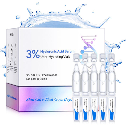 O.SECERT front packaging showing 30 hydrating vials for convenient use