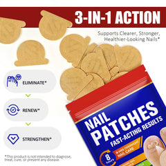 O.SECERT patch applied to toenail demonstrating improved appearance
