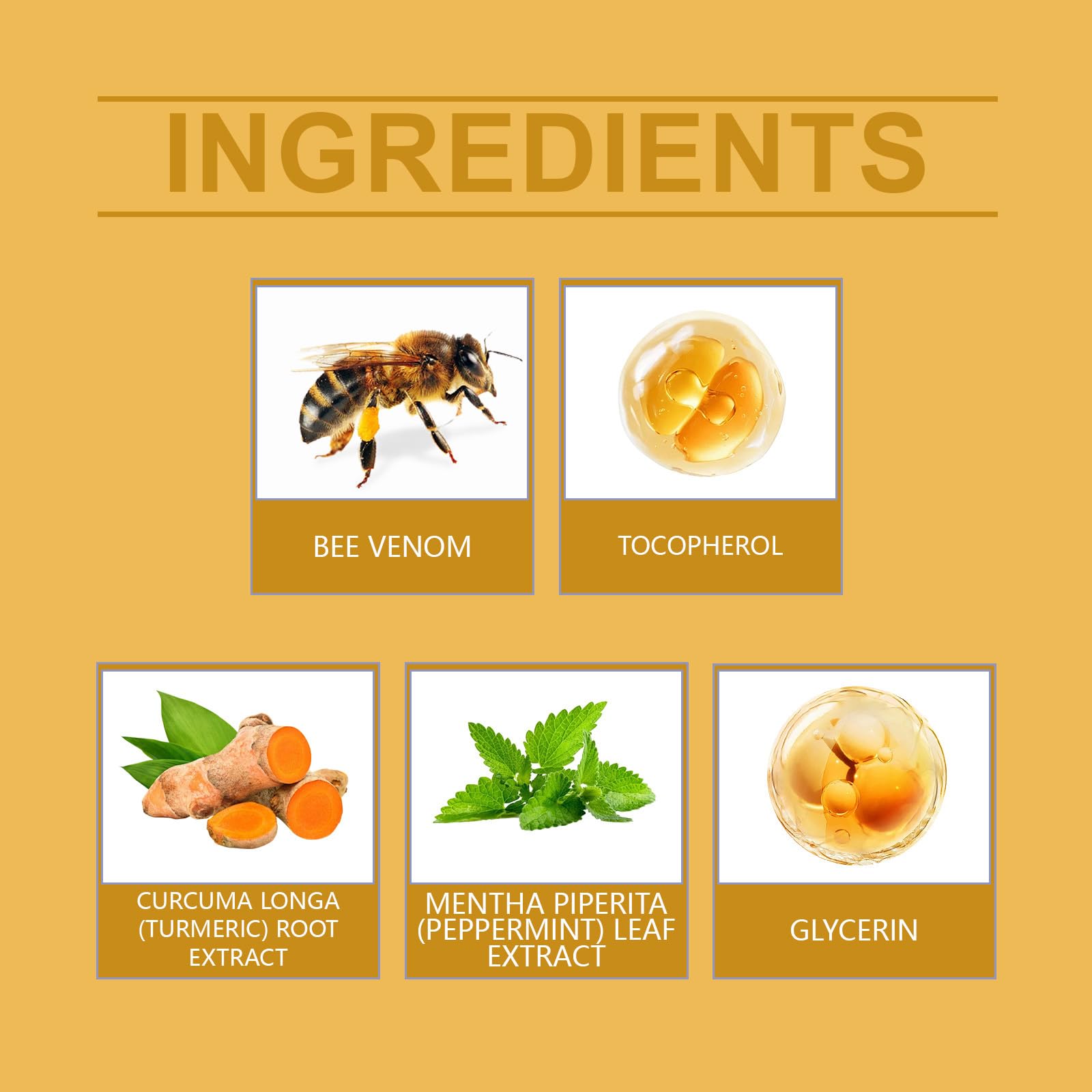 OSFRIAGE turmeric and peppermint ingredients display indicating natural botanicals