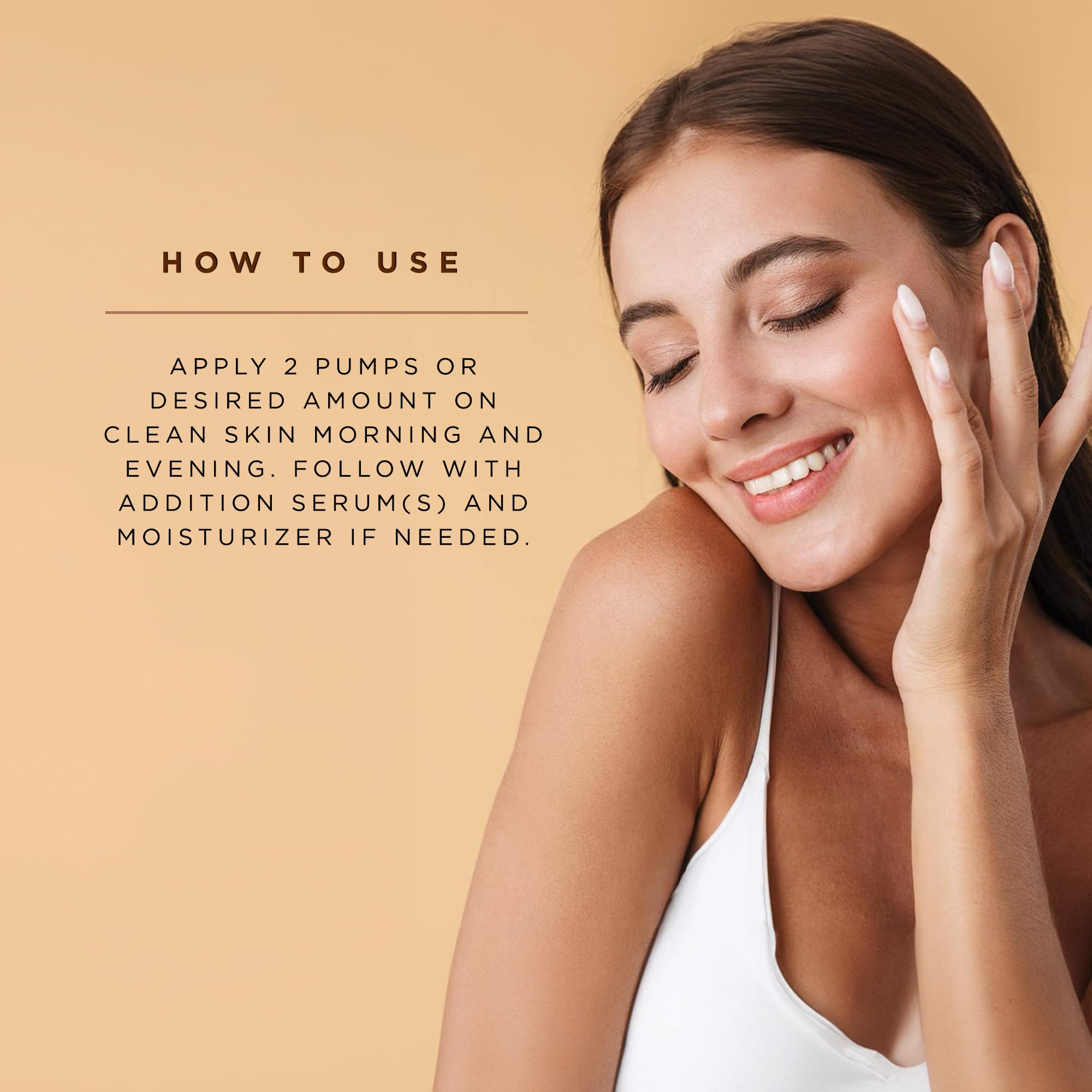 OSMOSIS applying serum to face, illustrating smooth layering benefit
