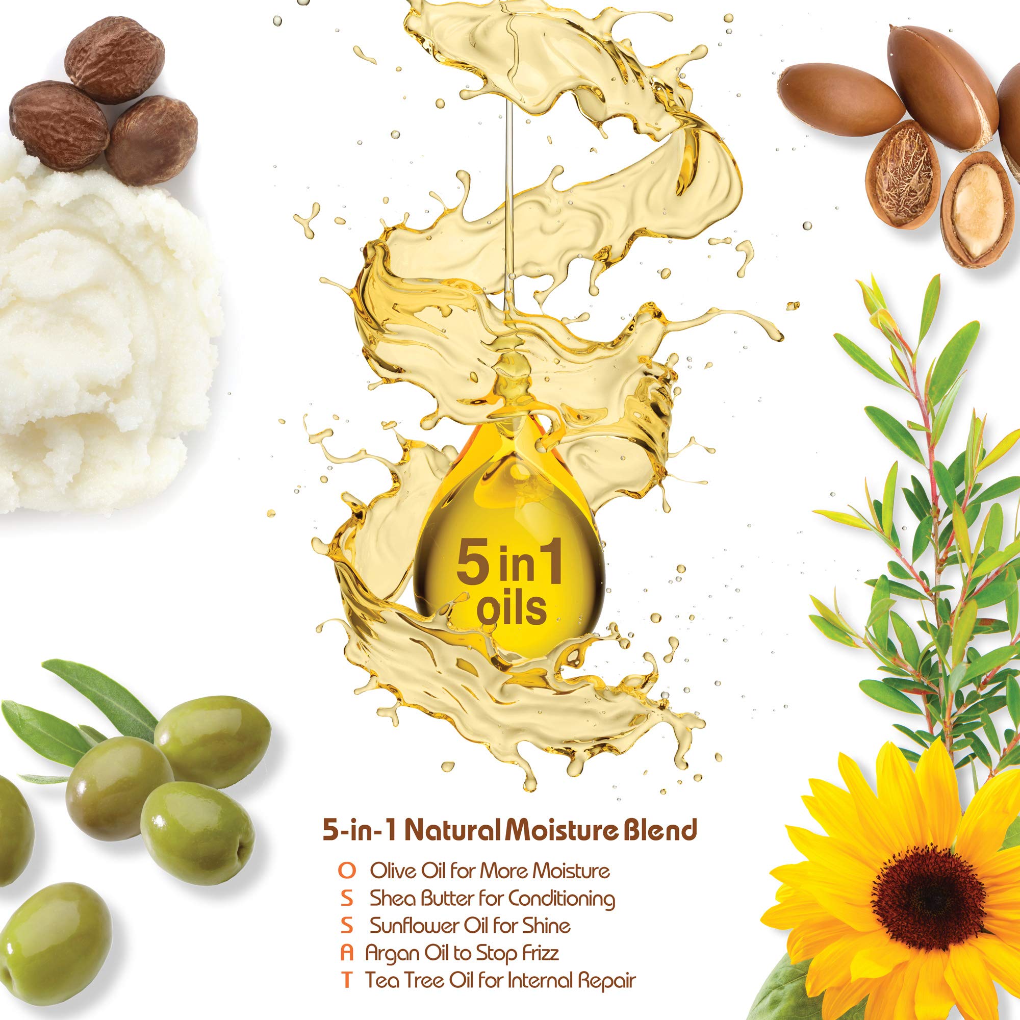 OSSAT Naturals product in hand applying to damp hair for easy styling
