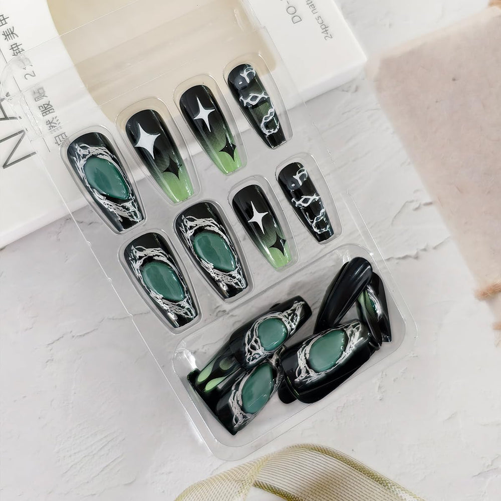 OSTTMA included nail file, jelly glue stickers and wooden stick for easy application
