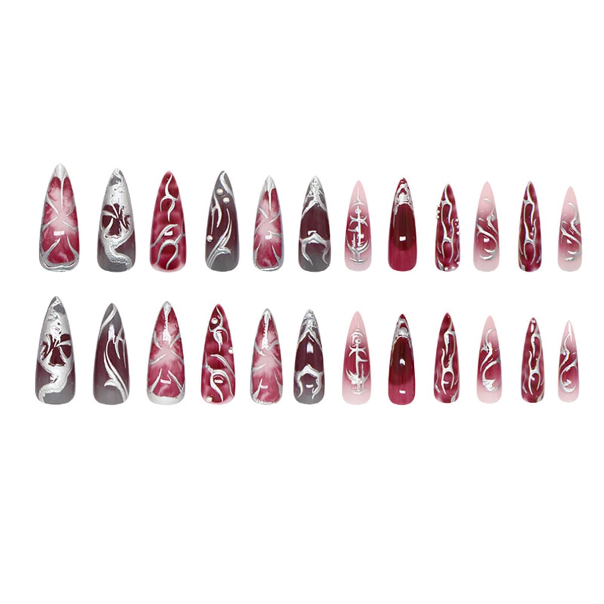 OSTTMA hands wearing press-on nails demonstrating instant glam