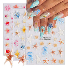OSTTMA sheet front view showing beach motifs and easy selection benefit