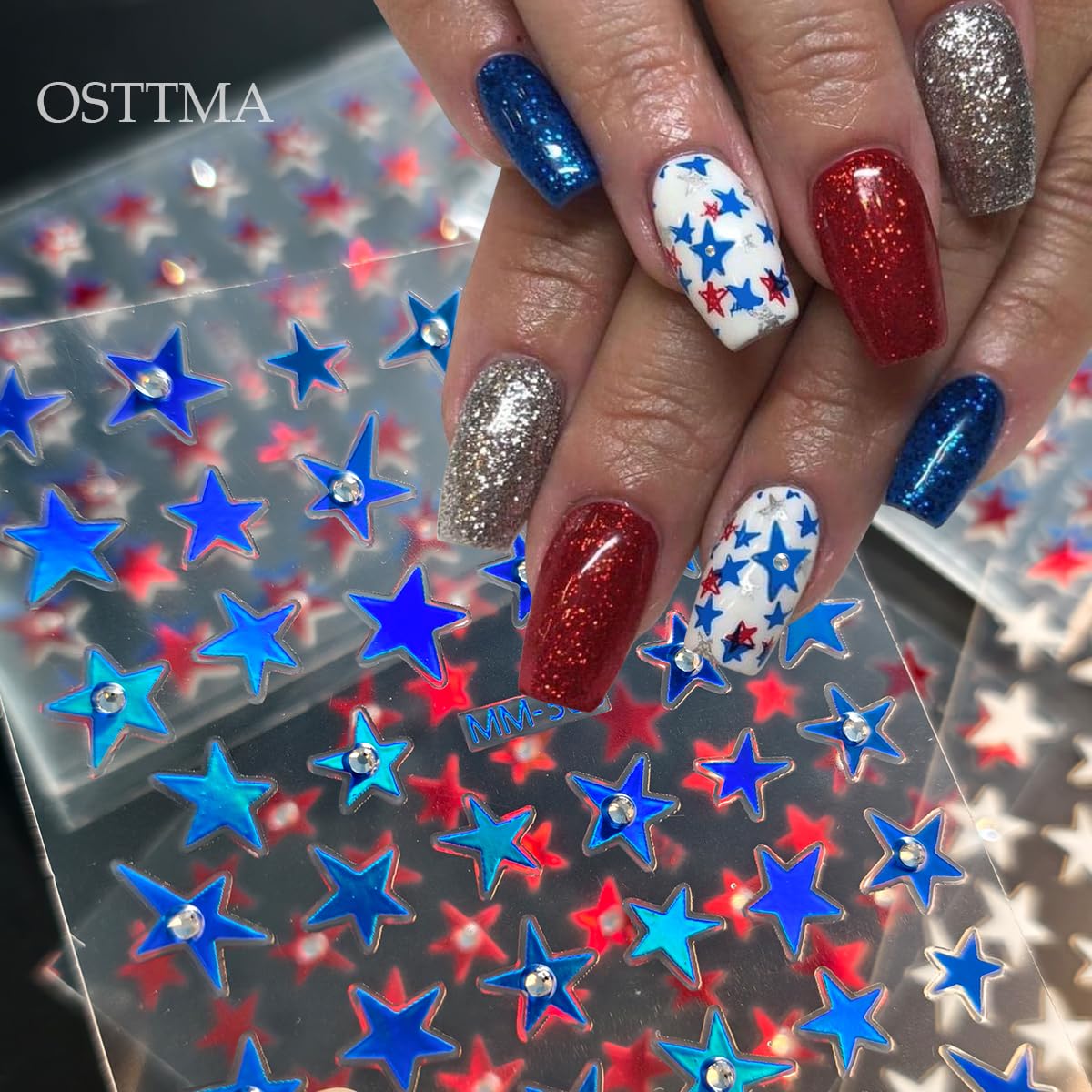 OSTTMA tweezers placing a sticker demonstrating easy precise application