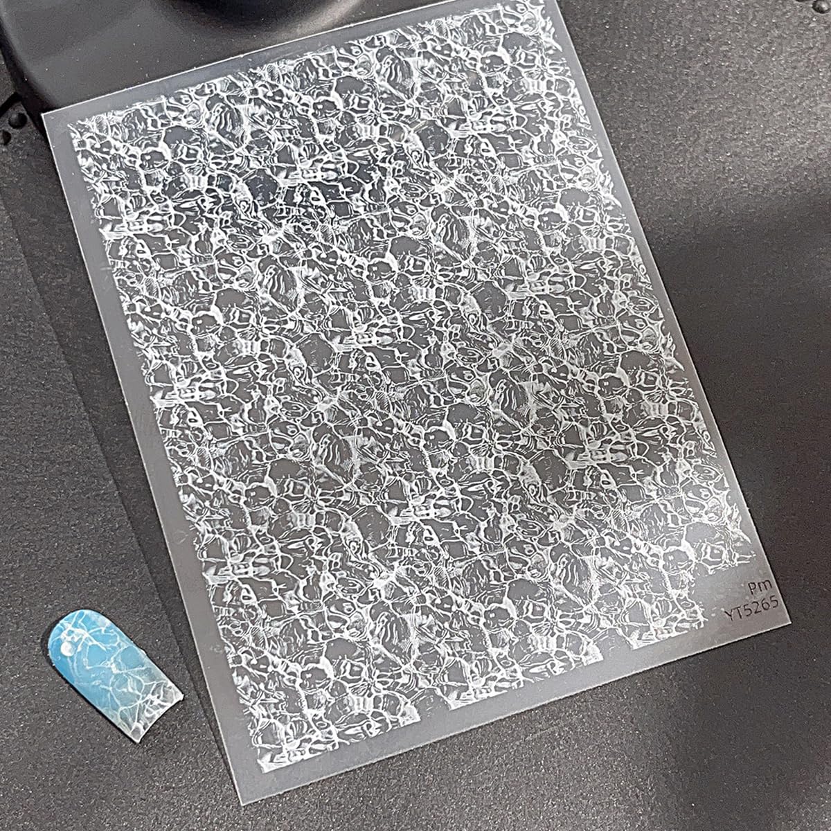 OSTTMA sticker on acrylic nails demonstrating professional finish