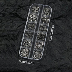 OTKARXUS 12-grid layout of mixed cross star heart charms for easy selection