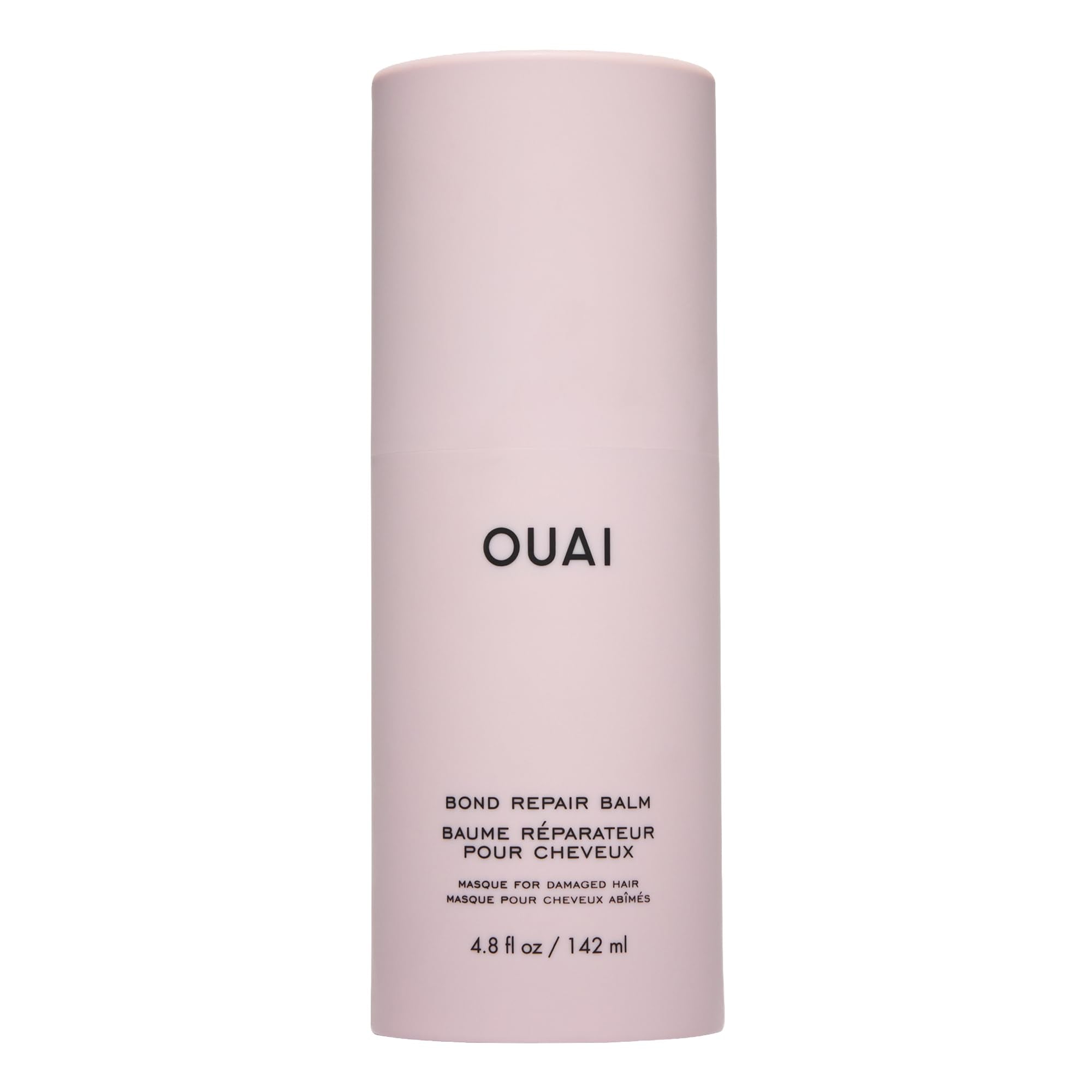 OUAI bottle front packaging showing product and benefit of bond repair