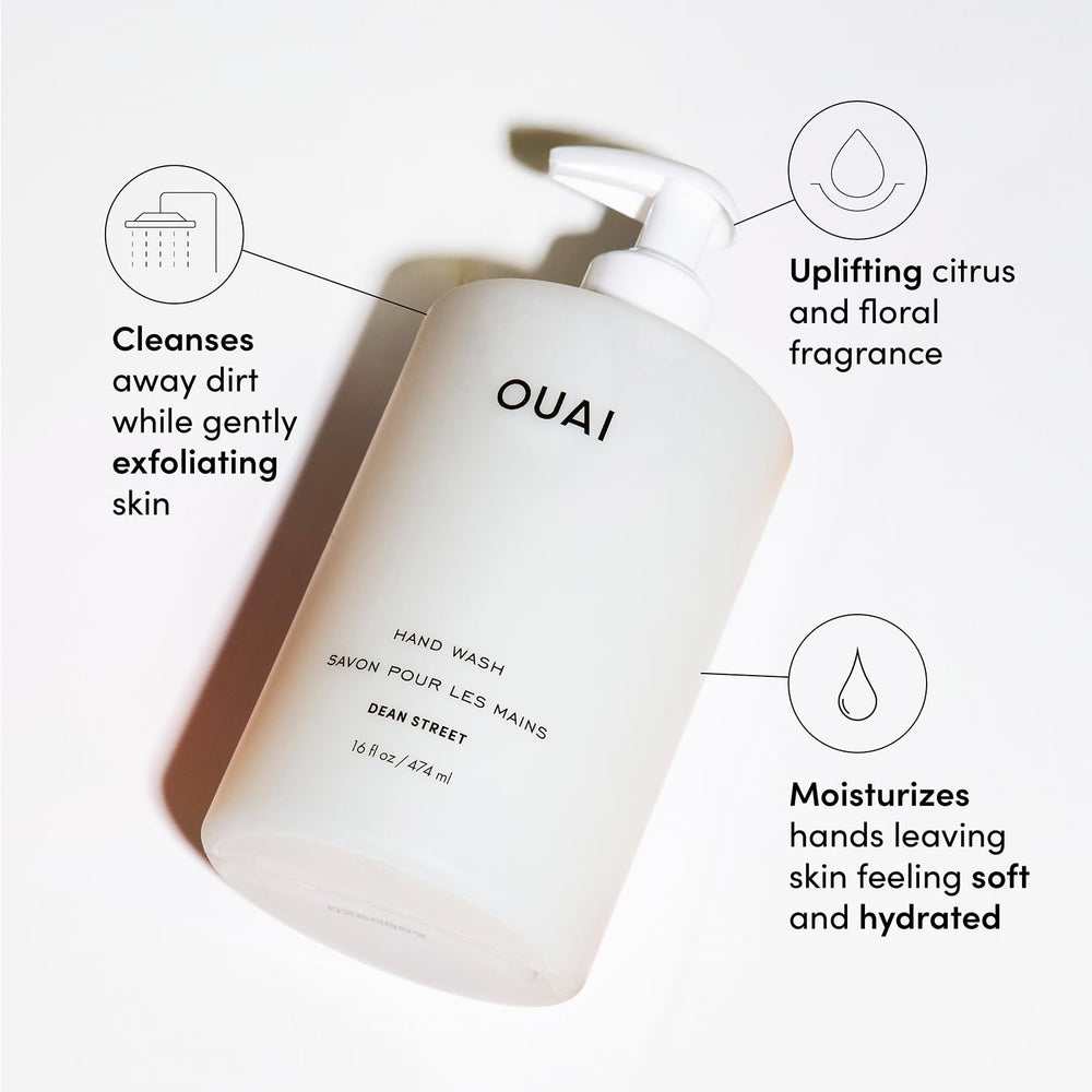 OUAI pump detail demonstrating easy dispensing for mess-free use