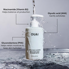 OUAI bottle next to gym towel illustrating ideal post-exercise use