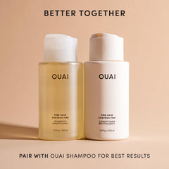OUAI close-up of creamy conditioner consistency for smooth detangling