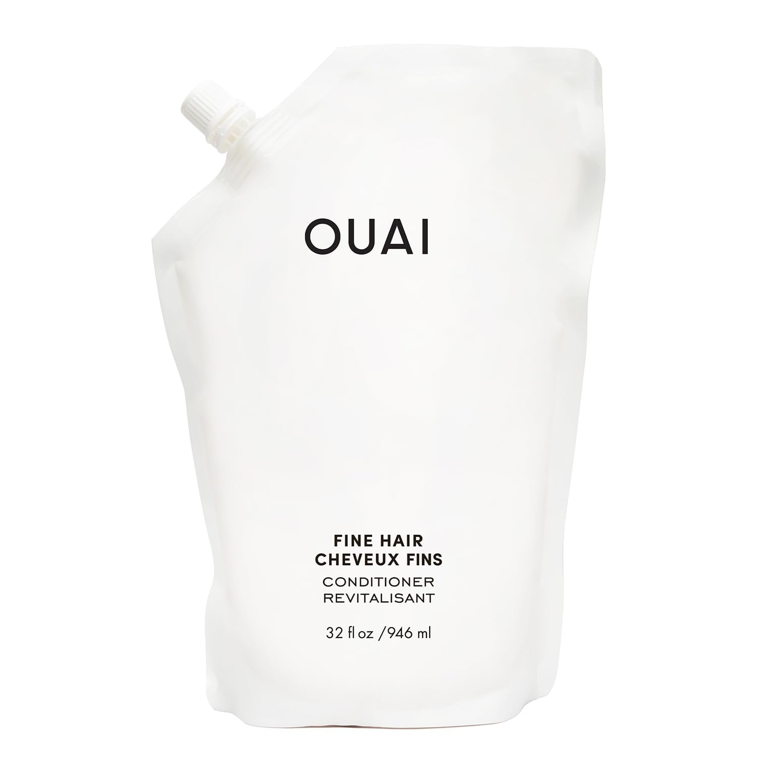 OUAI front view of 32 oz refill bottle showing clean packaging and value