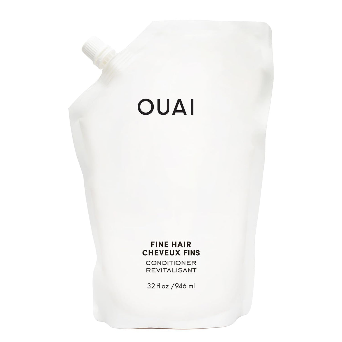 OUAI front view of 32 oz refill bottle showing clean packaging and value