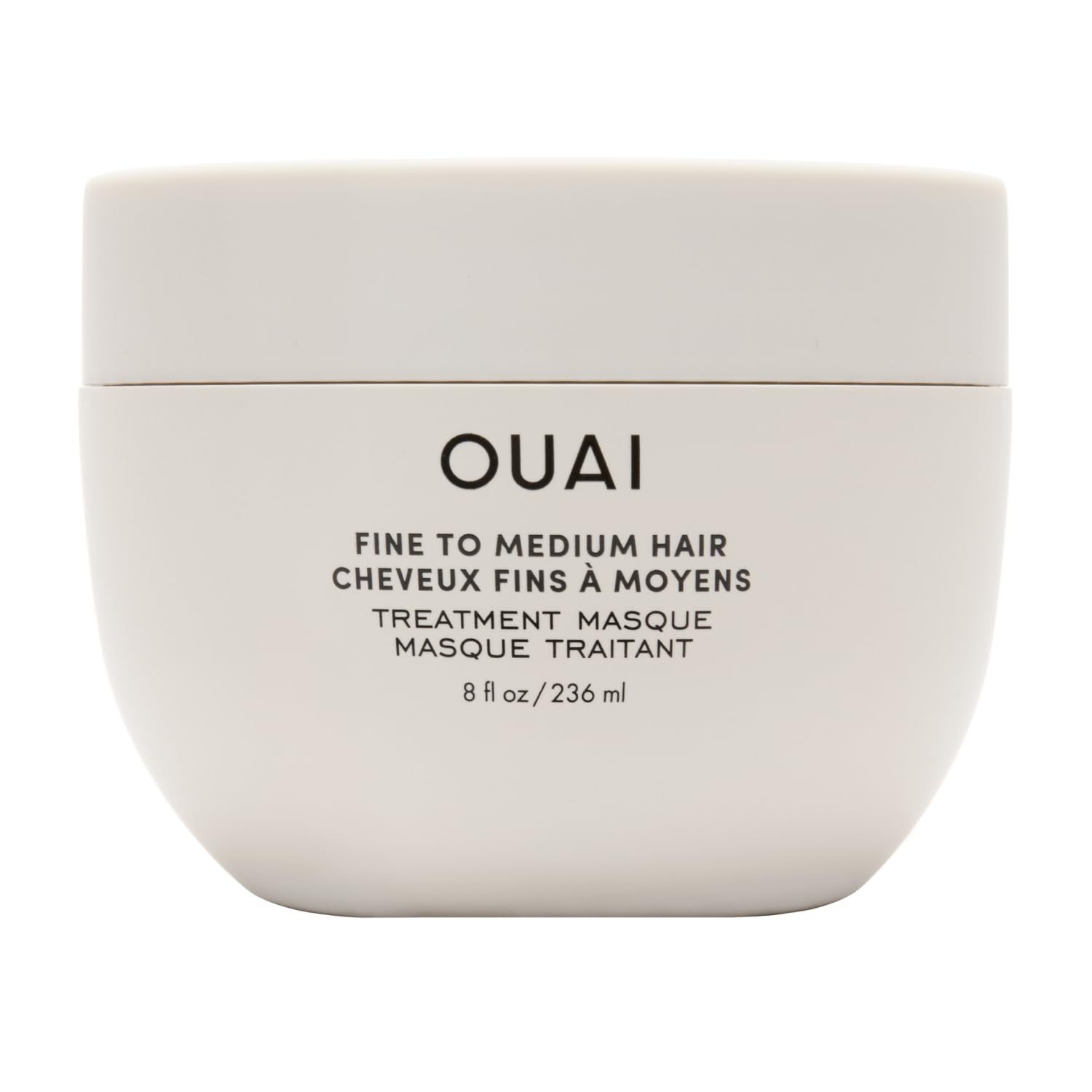 OUAI front packaging of treatment mask showing product and benefit of lightweight hydration