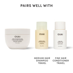 OUAI product staged in bathroom setting suggesting daily routine integration