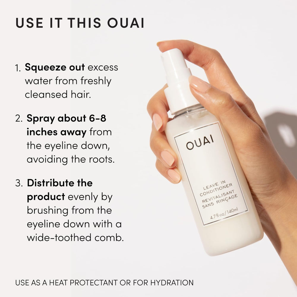 OUAI product label highlighting paraben-free and sulfate-free benefit