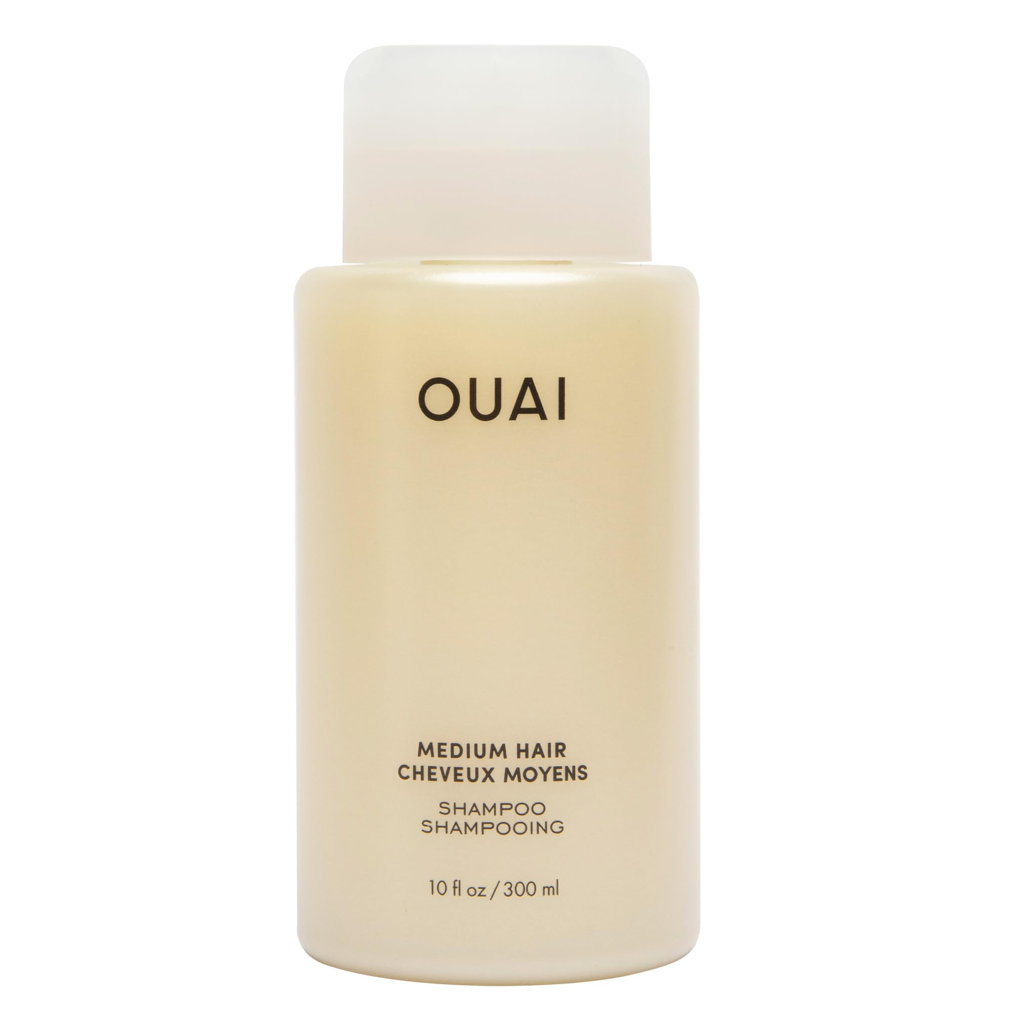 OUAI medium front bottle showing label and size for easy identification and routine planning